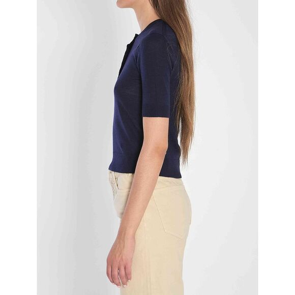 Celine Women Triomphe Navy Polo - Picture 3 of 4